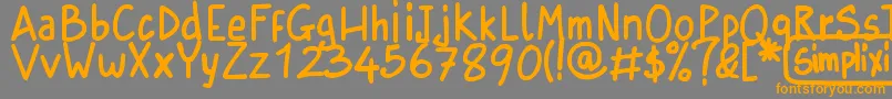 SimplixiRegular Font – Orange Fonts on Gray Background