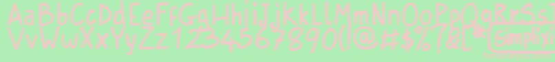 SimplixiRegular Font – Pink Fonts on Green Background