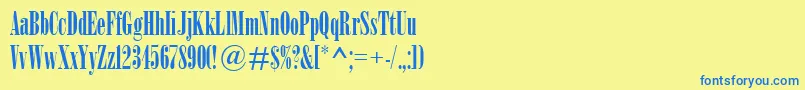 Nirvana Font – Blue Fonts on Yellow Background