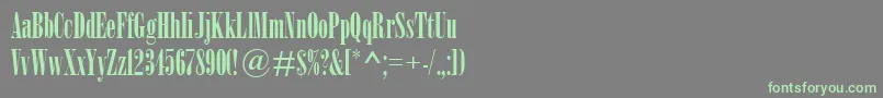 Nirvana Font – Green Fonts on Gray Background