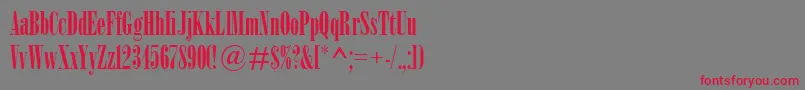 Nirvana Font – Red Fonts on Gray Background