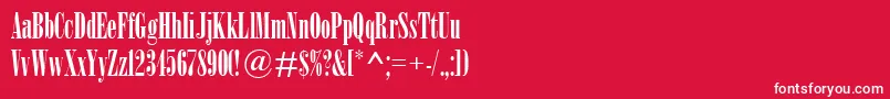 フォントNirvana – 赤い背景に白い文字