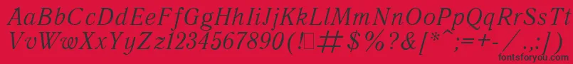 Quantita Font – Black Fonts on Red Background