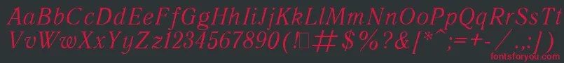 Quantita Font – Red Fonts on Black Background