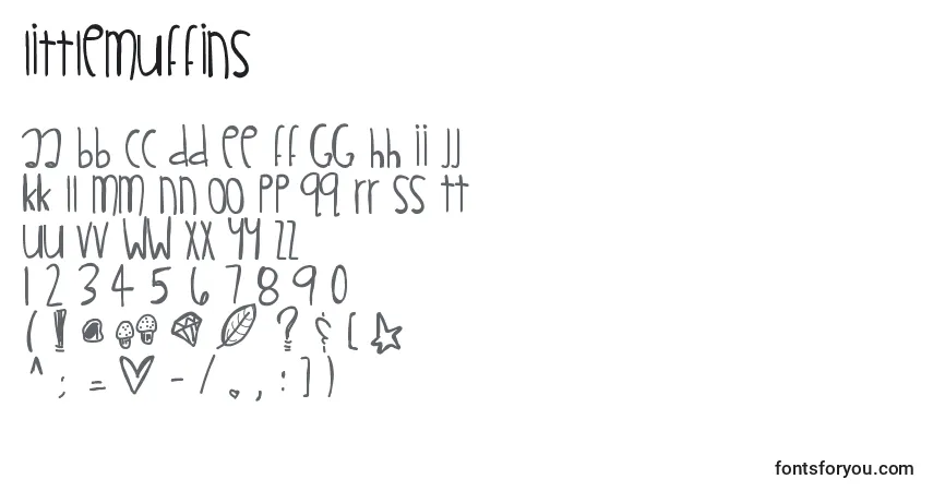 Шрифт Littlemuffins – алфавит, цифры, специальные символы
