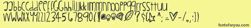 Littlemuffins Font – Black Fonts on Yellow Background