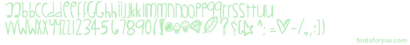 Littlemuffins-Schriftart – Grüne Schriften