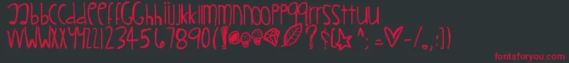 Littlemuffins Font – Red Fonts on Black Background