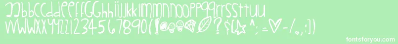 Littlemuffins Font – White Fonts on Green Background
