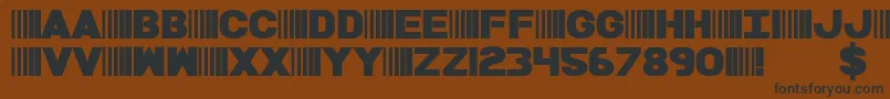BamfBold-Schriftart – Schwarze Schriften auf braunem Hintergrund
