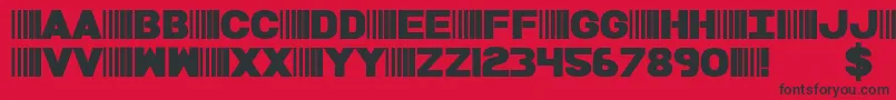 BamfBold Font – Black Fonts on Red Background