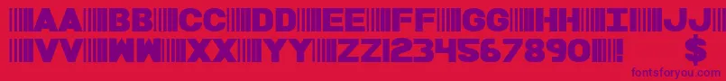 BamfBold Font – Purple Fonts on Red Background