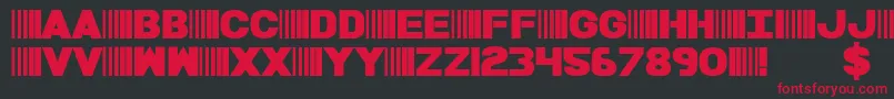 BamfBold Font – Red Fonts on Black Background