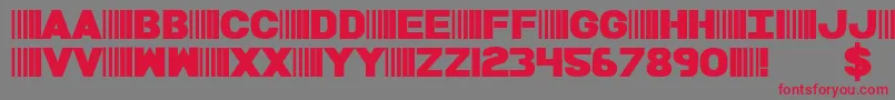 BamfBold Font – Red Fonts on Gray Background