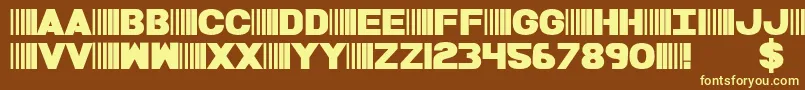 BamfBold Font – Yellow Fonts on Brown Background