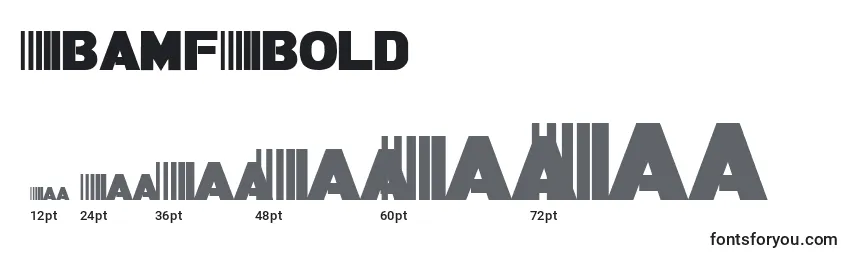 Размеры шрифта BamfBold