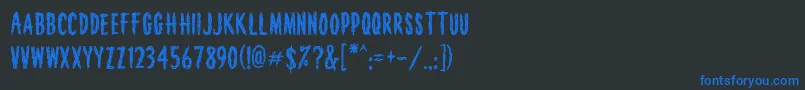 Houseofhorror Font – Blue Fonts on Black Background