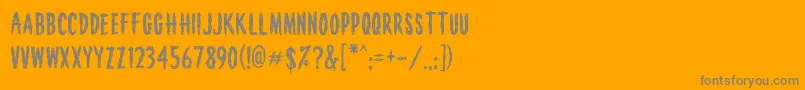 フォントHouseofhorror – オレンジの背景に灰色の文字