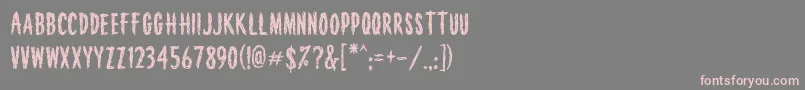 fuente Houseofhorror – Fuentes Rosadas Sobre Fondo Gris