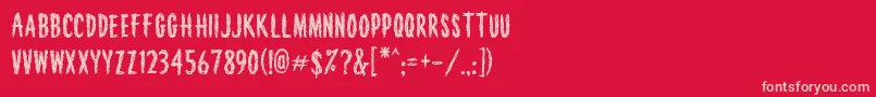 Houseofhorror Font – Pink Fonts on Red Background