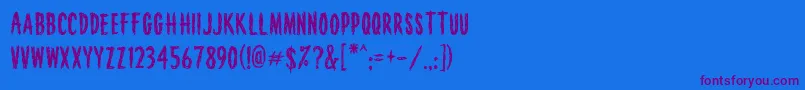 Houseofhorror Font – Purple Fonts on Blue Background