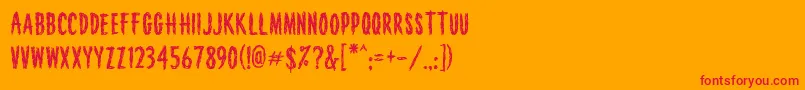 Houseofhorror Font – Red Fonts on Orange Background