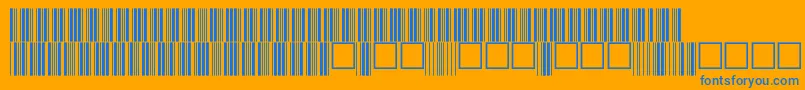 C39p36dltt-fontti – siniset fontit oranssilla taustalla