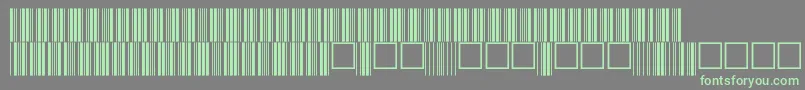 フォントC39p36dltt – 灰色の背景に緑のフォント