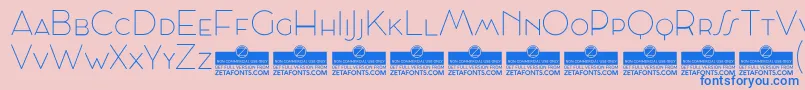 CocosignumMaiuscolettoUltralightTrial Font – Blue Fonts on Pink Background