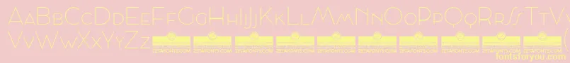 CocosignumMaiuscolettoUltralightTrial Font – Yellow Fonts on Pink Background