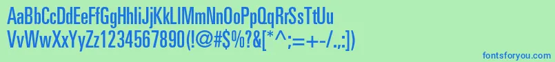 Partnerultracondensed Font – Blue Fonts on Green Background