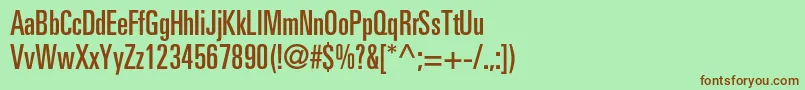 Partnerultracondensed Font – Brown Fonts on Green Background