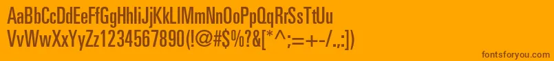 Partnerultracondensed Font – Brown Fonts on Orange Background