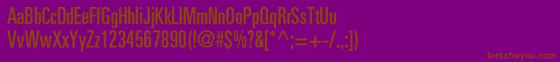 Partnerultracondensed Font – Brown Fonts on Purple Background