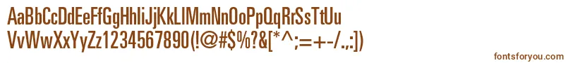 Шрифт Partnerultracondensed – коричневые шрифты на белом фоне