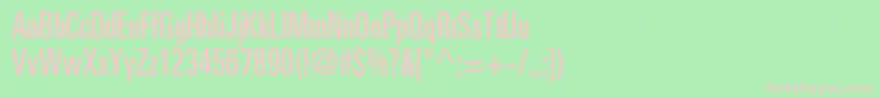 Partnerultracondensed Font – Pink Fonts on Green Background