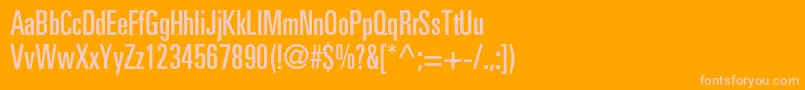 Partnerultracondensed Font – Pink Fonts on Orange Background