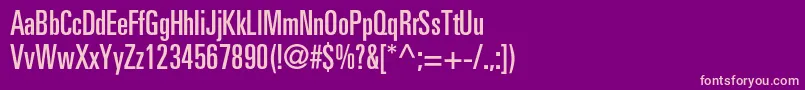 Partnerultracondensed Font – Pink Fonts on Purple Background