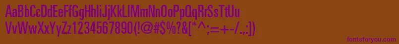 Partnerultracondensed Font – Purple Fonts on Brown Background
