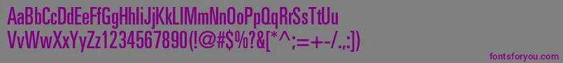 Шрифт Partnerultracondensed – фиолетовые шрифты на сером фоне