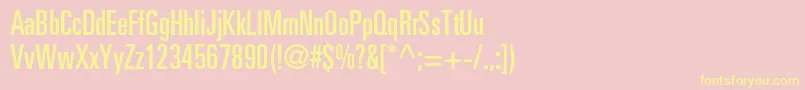 Partnerultracondensed Font – Yellow Fonts on Pink Background