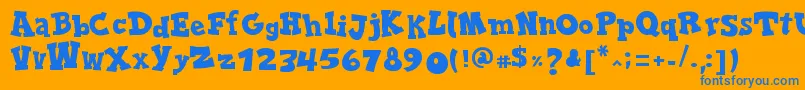 SerifaComica Font – Blue Fonts on Orange Background