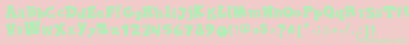 SerifaComica Font – Green Fonts on Pink Background