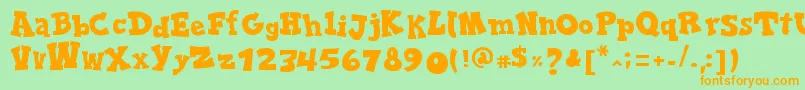 SerifaComica Font – Orange Fonts on Green Background