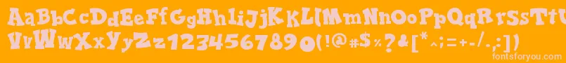 SerifaComica Font – Pink Fonts on Orange Background