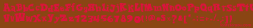 SerifaComica Font – Red Fonts on Brown Background
