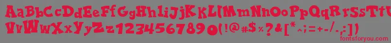 SerifaComica Font – Red Fonts on Gray Background