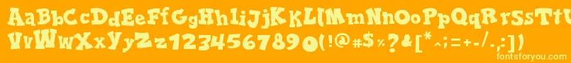 SerifaComica Font – Yellow Fonts on Orange Background