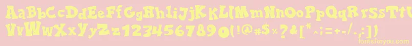 SerifaComica Font – Yellow Fonts on Pink Background