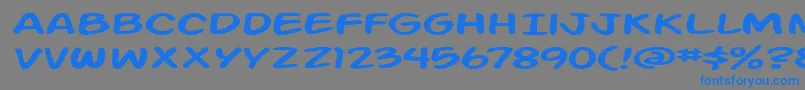 ActionManExtended Font – Blue Fonts on Gray Background